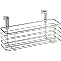 WENKO Cesta de especias- para colgar- Metal cromado- 24 x 11.5 x 10 cm- Cromo